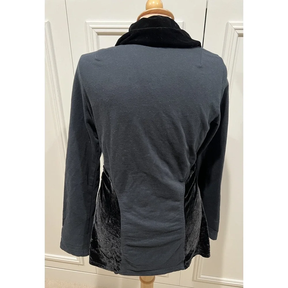 Testimony Los‎ Angeles Black Jacket Size Medium Velvet Victorian Whimsigoth Goth - Picture 4 of 8